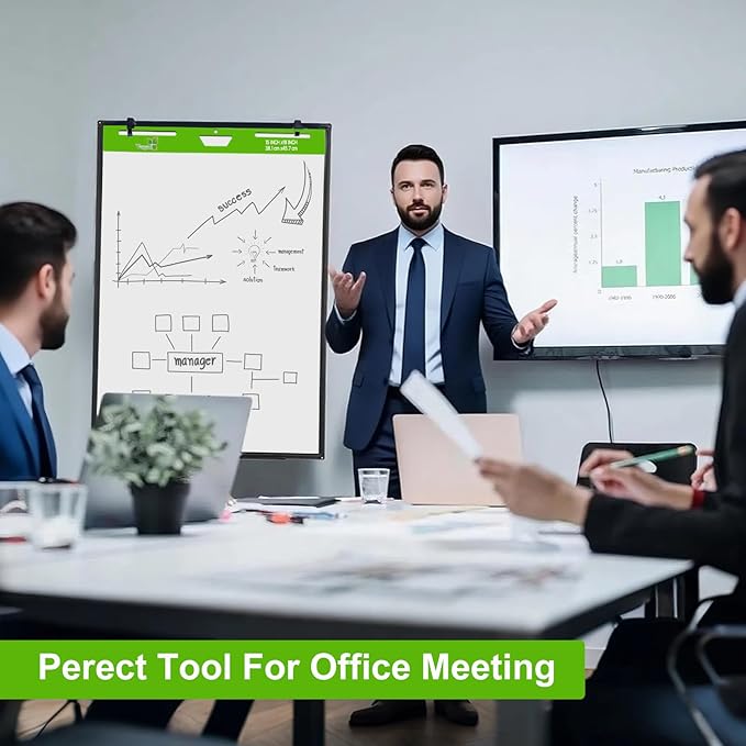 Sticky Easel Pad 15 in x 18 in, 35 Sheets/Pad, 4 Pads/Pack, 140 Sheets， Large White Sticky Easel Paper for Office and Classrooms, Flip Chart Paper for Teachers，Super Sticking Power & Bleed-Resistant