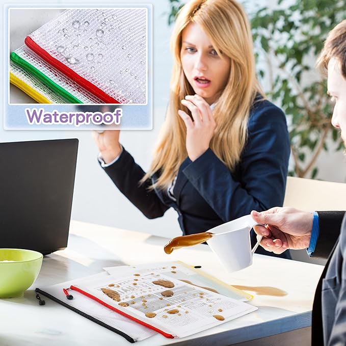 Umriox Mesh Zipper Pouch, 8 Assorted Size (8 Colors, 36 Packs), Zipper Bags, Storage Bags for Craft Projects Office Cosmetics Travel