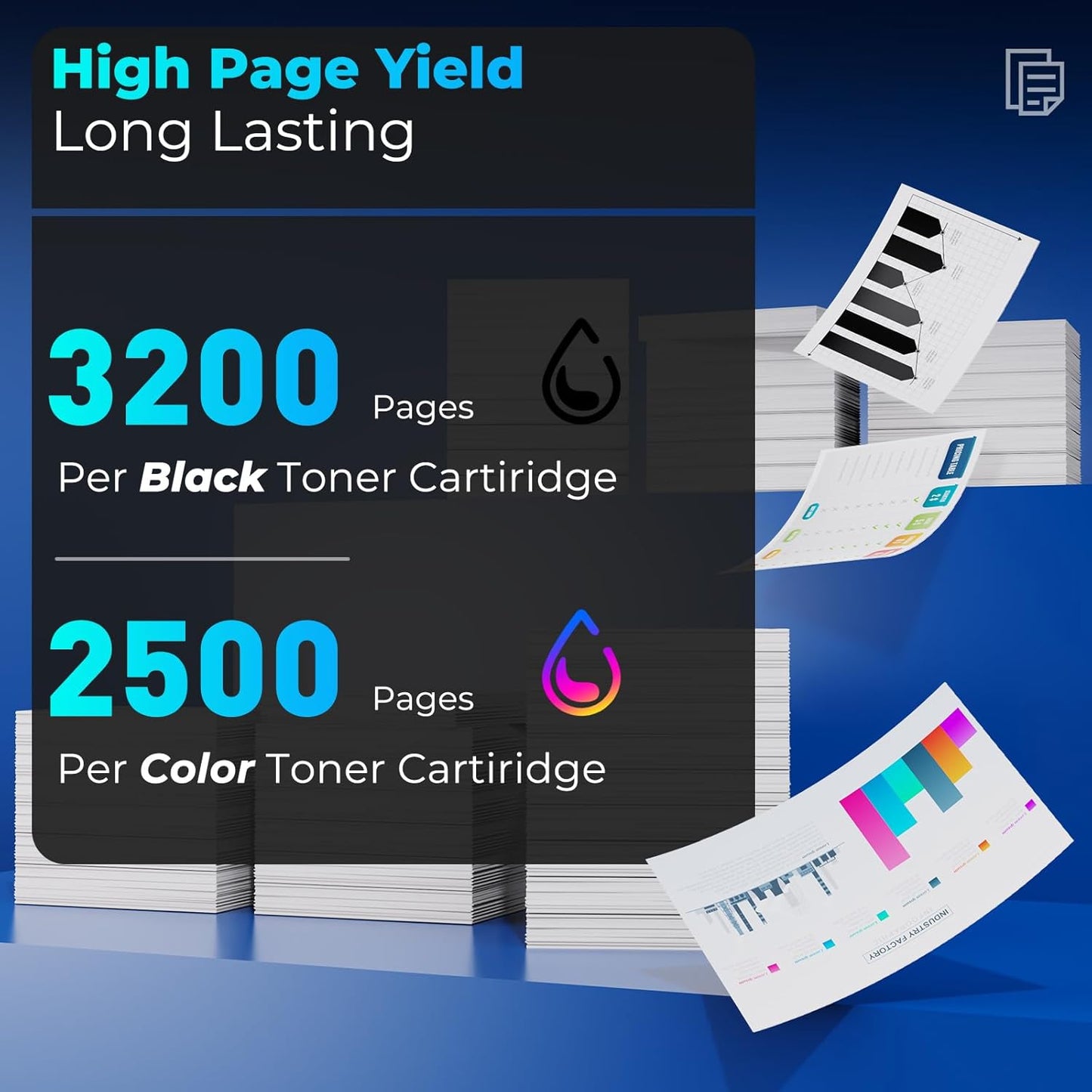 202X Toner Cartridges 4Pack Color Laser jet Pro MFP M281FDW M254DW M281CDW Compatible for HP 202X Toner Cartridges Combo Pack Compatible for Color Laser jet Pro MFP M281FDW M281CDW M281FDN M254DW M254
