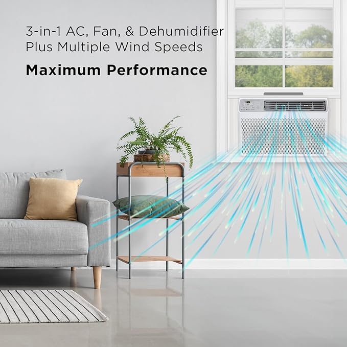 TCL H14W35W 14,000 BTU Smart Window Air Conditioner, AC Unit, Fan & Dehumidifier, 700 Sq. Ft, Remote Control, Compatible with Alexa/Google Assistant, White