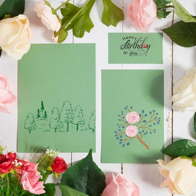 50 Sheets Blank Cardstock Paper 250 GSM Thick Heavy Cards Stock for DIY Art Projects, Card Making, Postcards, Greeting Cards, Birthday Party, Wedding Invitation (Sage-Green, 4x6 inches)