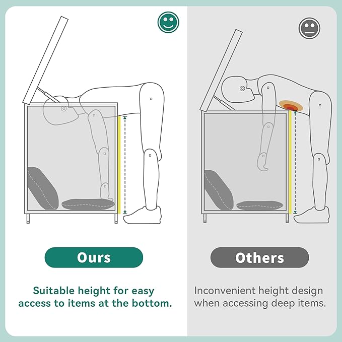 YITAHOME 200 Gallon Large Wicker Deck Box w/Storage Net, Rattan XL Outdoor Storage Box Patio Cushion Storage, Patio Storage Box for Garden Tools, Pool Sports Equipment (Grey)