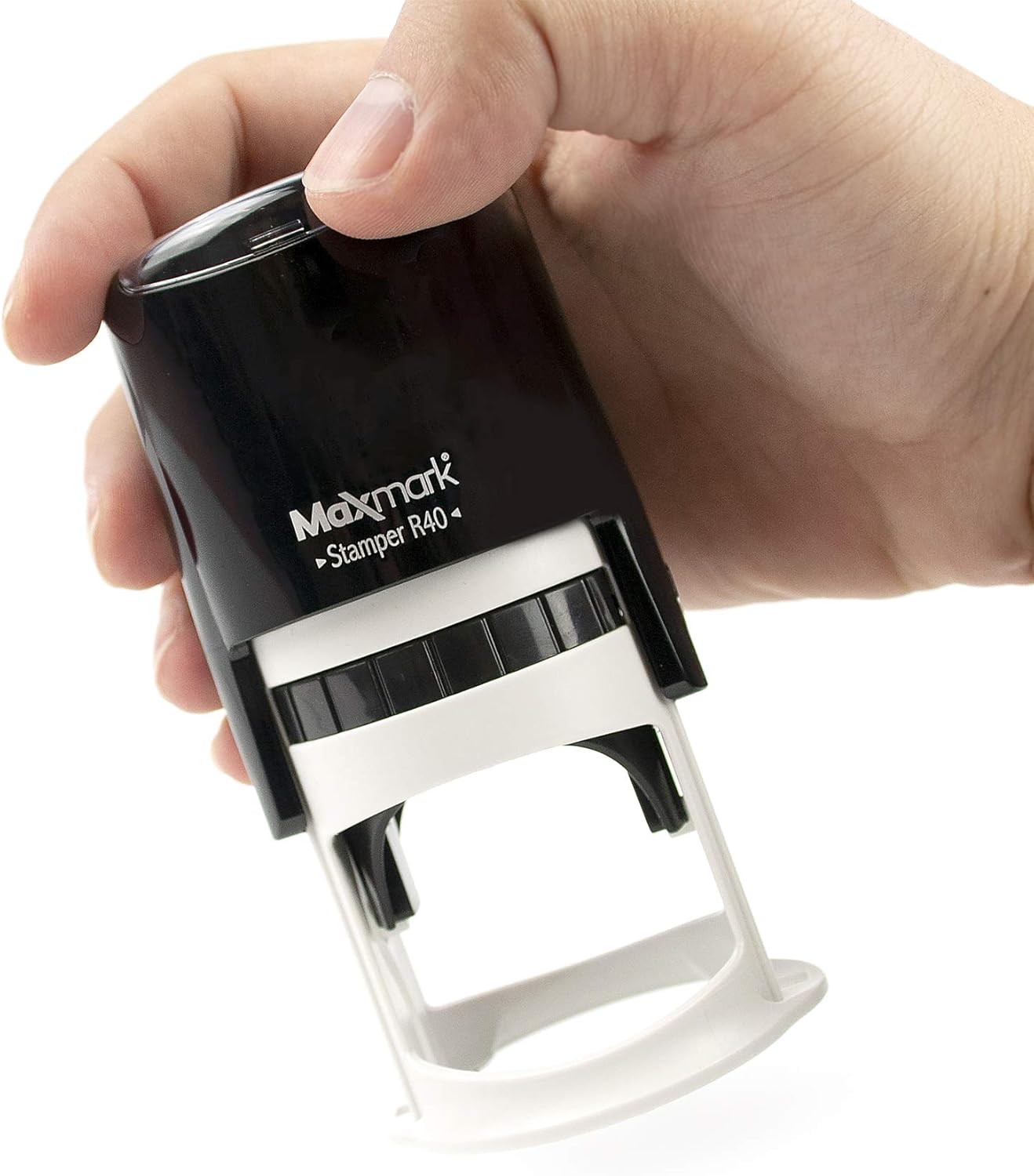 Round Notary Stamp for State of Kansas- Self Inking Stamp - Top Brand Unit with Bottom Locking Cover for Longer Lasting Stamp - 5 Year Warranty