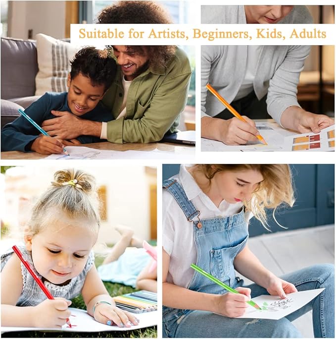 LBW Colored Pencils Oil Pencils Soft Core Color Pencil Set Ideal for Adult Coloring Books Kids Artists Beginners (180)