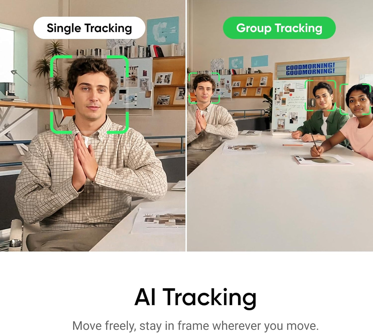Insta360 Link 2 - PTZ 4K Webcam for PC/Mac, 1/2" Sensor, AI Tracking, HDR, AI Noise-Canceling Mic, Gesture Control for Streaming, Video Calls, Gaming, Works with Zoom, Teams, Twitch & More