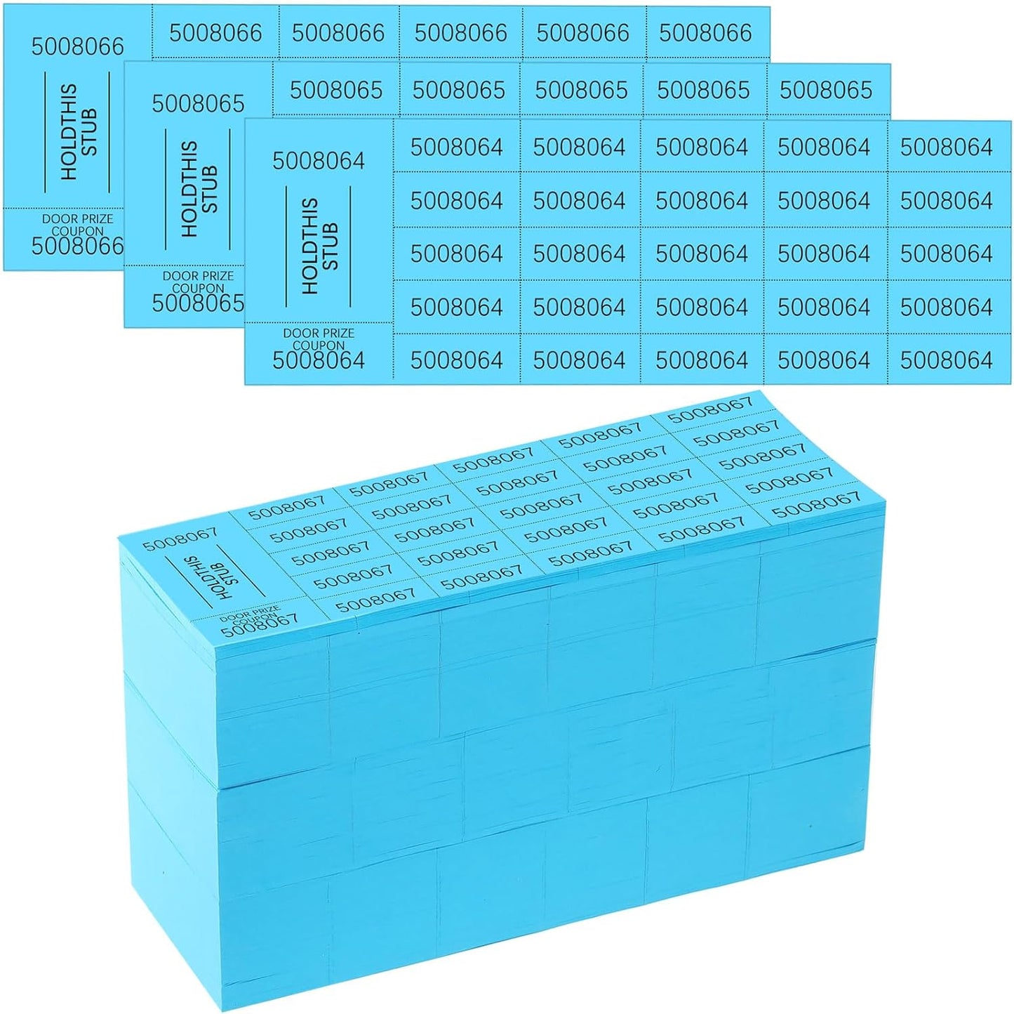 Kosiz 800 Sheets Raffle Ticket Sheets Blue Chinese Auction Tickets with 25 Bid Numbers Per for Fundraising Basket Silent Auction Activity Fundraiser Prizes Church Events