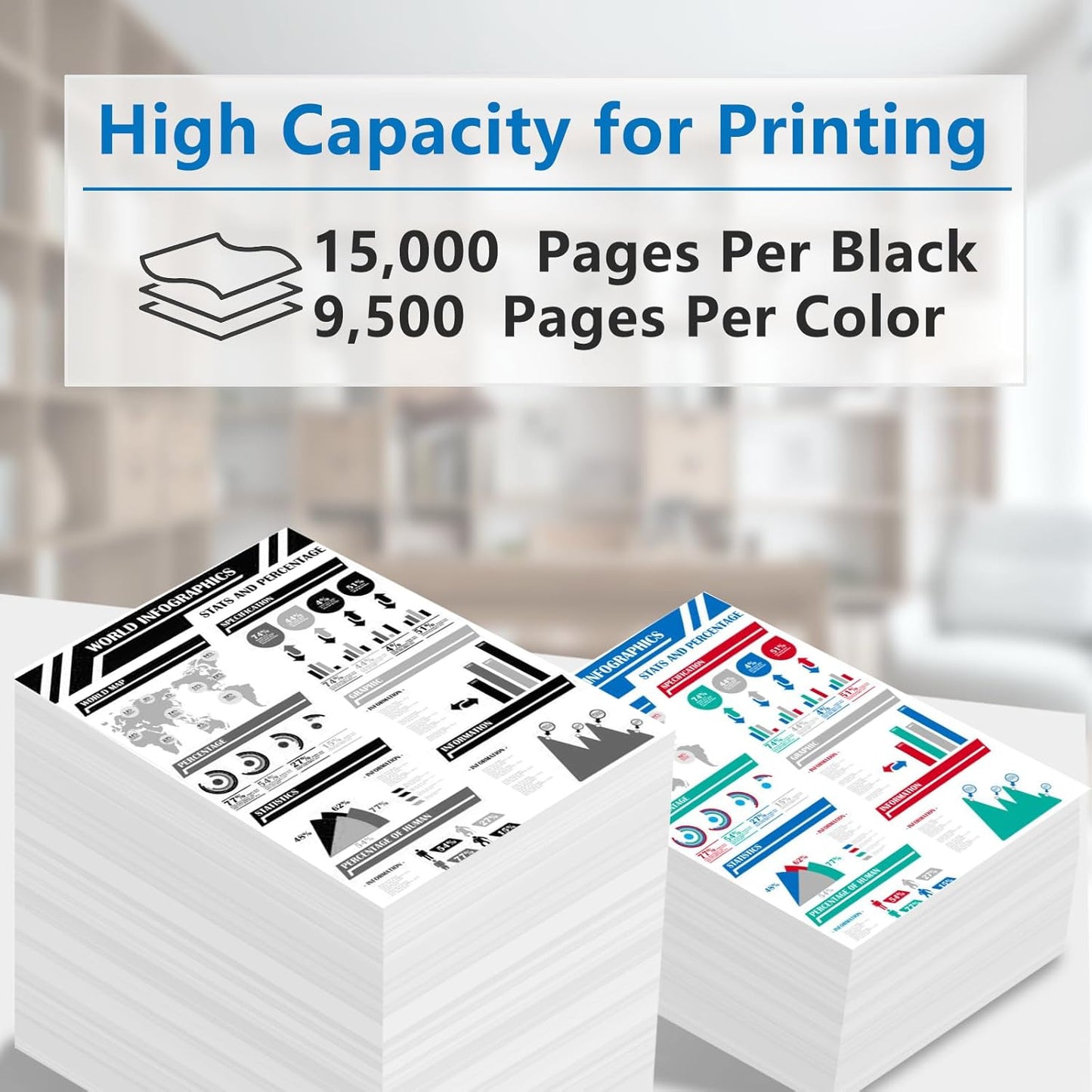 MP C2003 MP C2503H High Capacity Toner Cartridge Compatible for Ricoh Lanier Lanier Savin MP C2003 MP C2503 MP C2004 MP C2004ex MP C2504 MP C2504ex Printer (4 Packs)