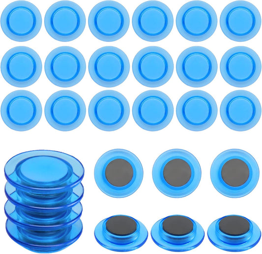 ZDZBLX Fridge Magnets, 28 Pack Magnet Strong Magnets Refrigerator Magnets Small Magnets for Whiteboard, Heavy Duty Magnets Mini Magnets Cute Round Magnets for Fridge, Locker, Classroom, Office (Blue)