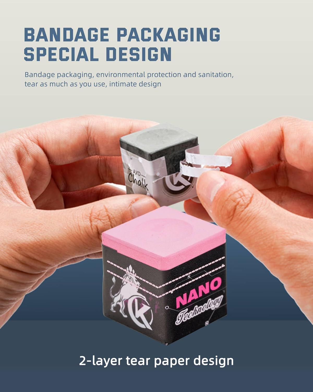 KONLLEN Pool Cue Chalk Nano Technology Billiard Chalk for Professional Tournament Dedicated Pool Chalk (Outstanding Performance, Reduce Miscue, Durable)