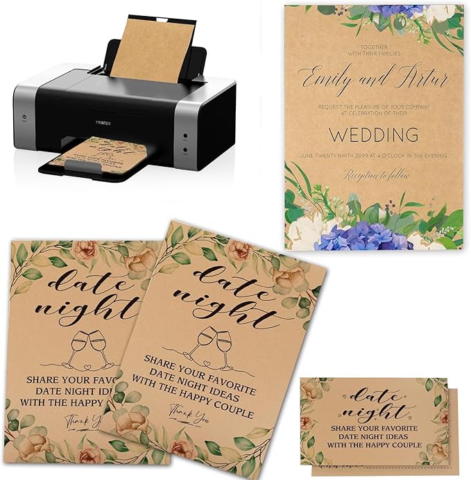 2x3.5 Blank Kraft Cardstock Paper Set of 200 - Small Plain Tan Cards for Printer, Create Business Cards, Thank You Packaging Insert, Gift Favor Tag, Paper Craft, DIY Card Making Stamp, Write, Draw