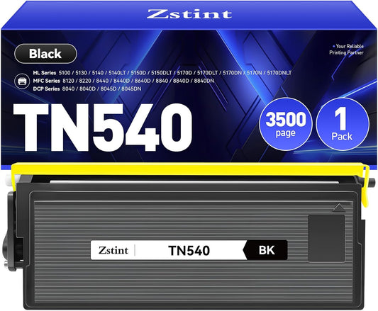 TN540 Toner Cartridge Black 1-Pack High Yield Replacement for Brother TN-540 Compatible with Brother DCP-8040 8045D 8045DN HL-5130 5140 HL-5150DLT HL-5170N MFC-8120 MFC-8440 MFC-8640D MFC-8840 Printer
