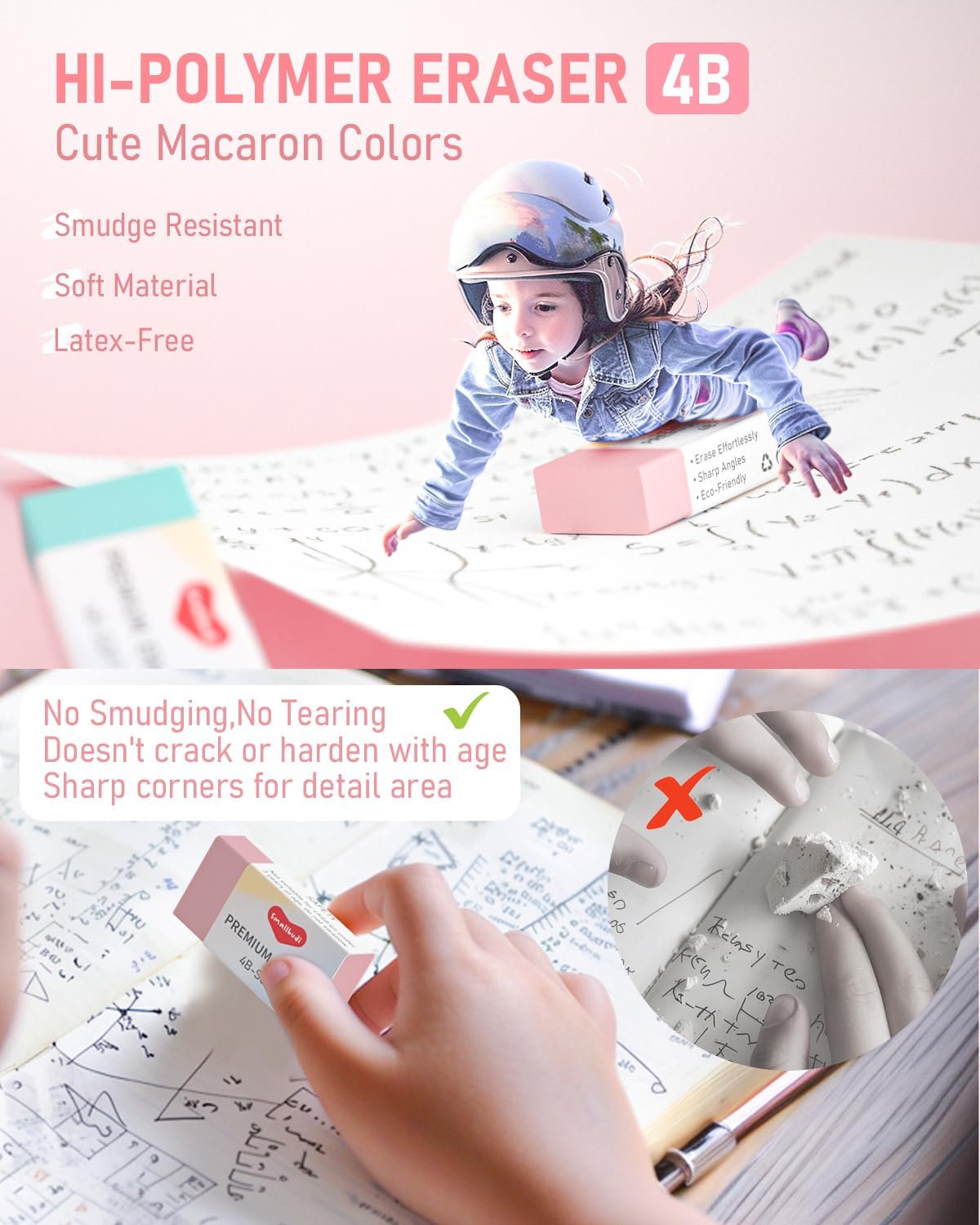 6PCS 0.9mm Mechanical Pencils Set with Case, Cute Pastel Mechanical Pencil with 160PCS HB Lead Refills, 3 Erasers, Aesthetic Back to School Supplies for Student Writing Drawing Sketching