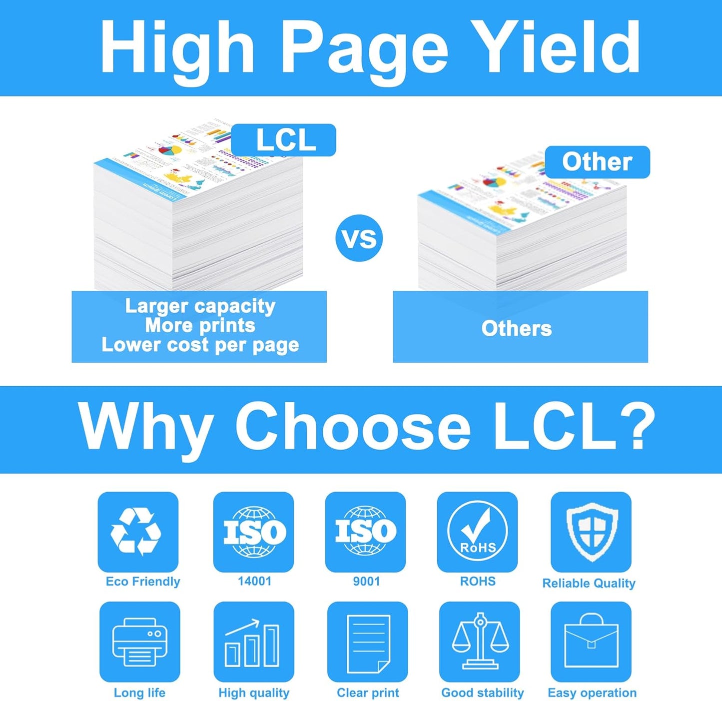 LCL Compatible Toner Cartridge Replacement for Konica Minolta TN324 TN-324K TN324K TN324C TN324M TN324Y A8DA130 A8DA430 A8DA330 A8DA230 High Yield BizHub C258 C308 C368 (4-Pack KCMY)