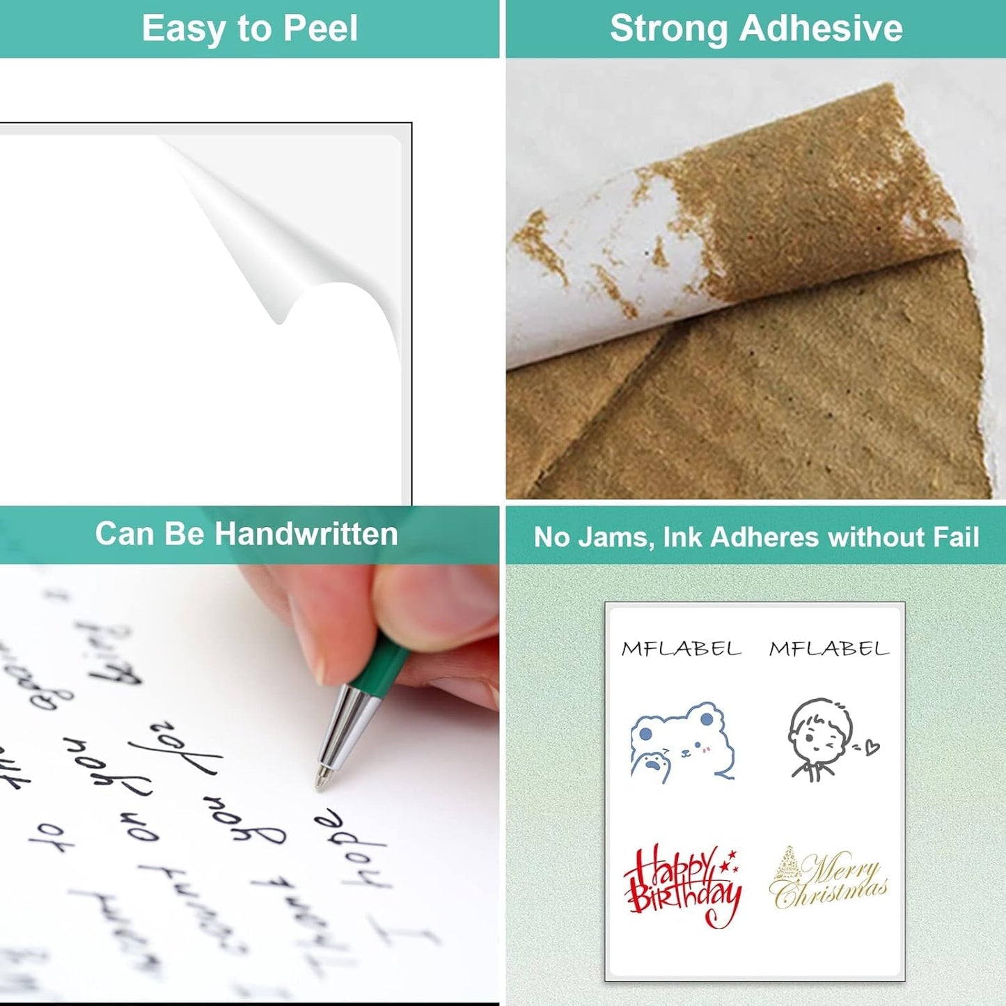 MFLABEL Full Sheet Sticker Label, Address Sticker, White Matte Label Paper, 8-1/2" x 11" Shipping Labels for Laser & Inkjet Printer (1200 Labels, 1200 Sheets)