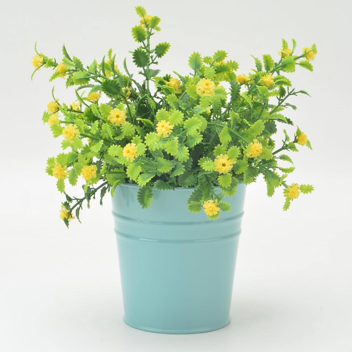 Pen Holder Cup For Desk Pencil Holder Metal Marker Pen Organizer Storage Small Tinplate Flower Pot Succulent Bucket Planters for Office Home - 2 Pack (Blue)