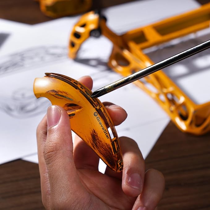 GravaStar Mercury K1 Pro Wireless Mechanical Gaming Keyboard, Aluminum Alloy 75% Layout, Hot-Swappable RGB Custom Keyboard with Linear Switches – Handcrafted Battle-Worn Yellow Edition