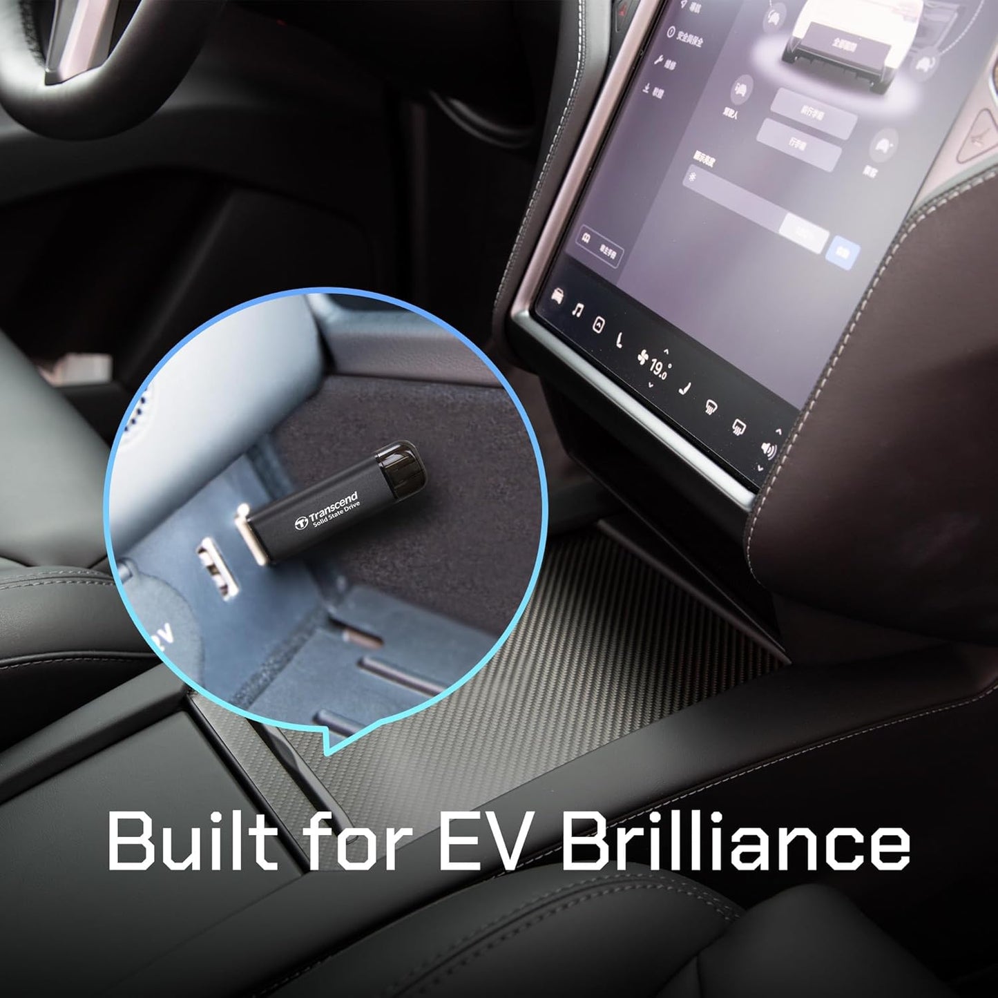 Transcend 1TB External SSD, Up to 1,050MB/s, Dual USB Hard Drive for Tesla, iPhone15,16&iPad&Mac, Steam Deck/ROG Ally/MSI Claw/Windows/Android/PS5/Smart TV, 2-in-1 Type C &A, USB 3.2 Gen2 Portable SSD