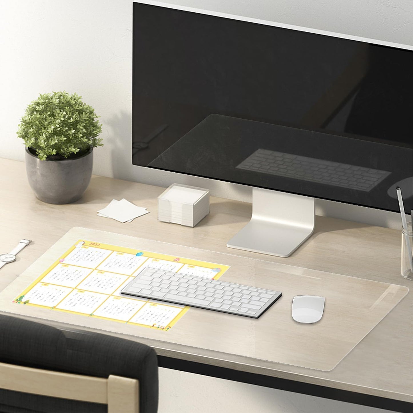 14 x 63 Inch Table Cover protector - Vinyl, Plastic, 1.5mm Thick - Top Desk Mat, Pad