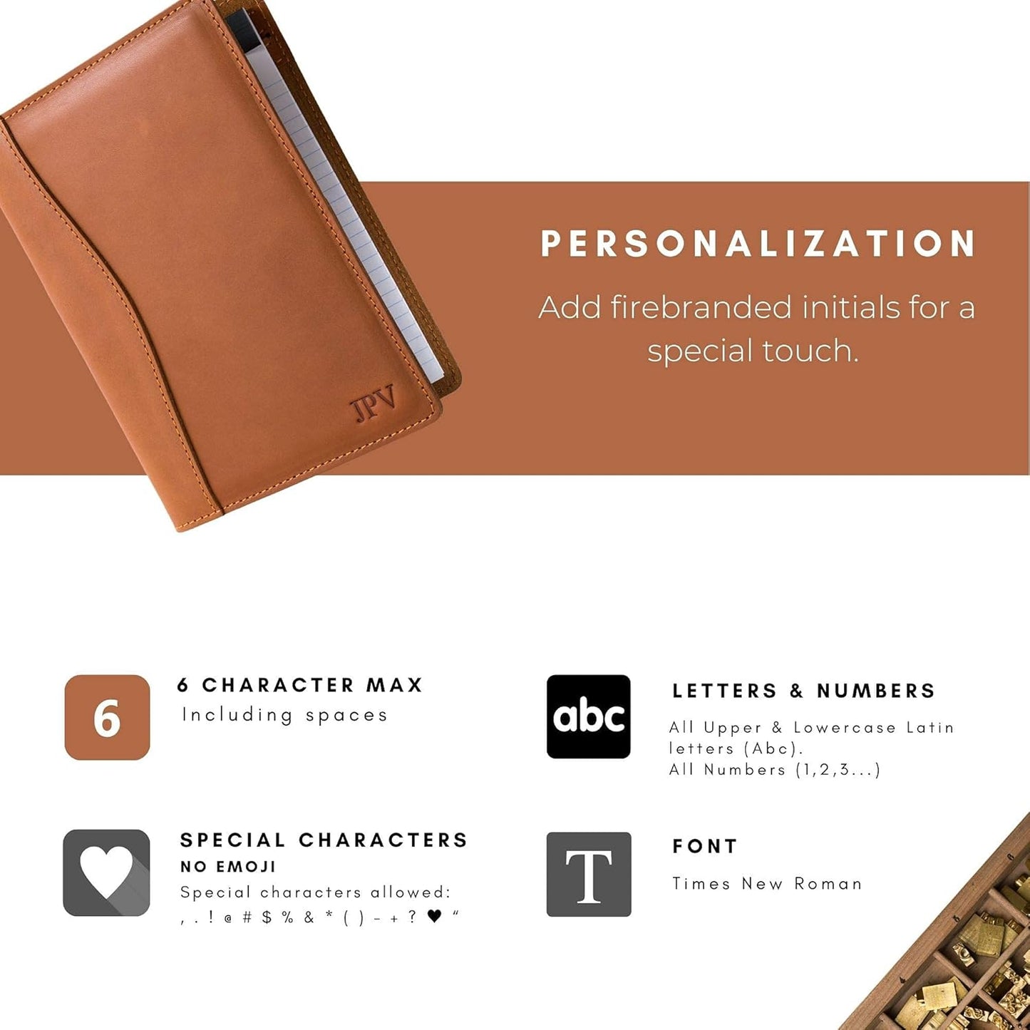 PEGAI Junior Legal Pad Folder Organizer | Portfolio Binder, Resume Interview Document Organizer Folio | Personalized Leather Binder Padfolio with Business Card Organizer | Eriksen (Cognac)