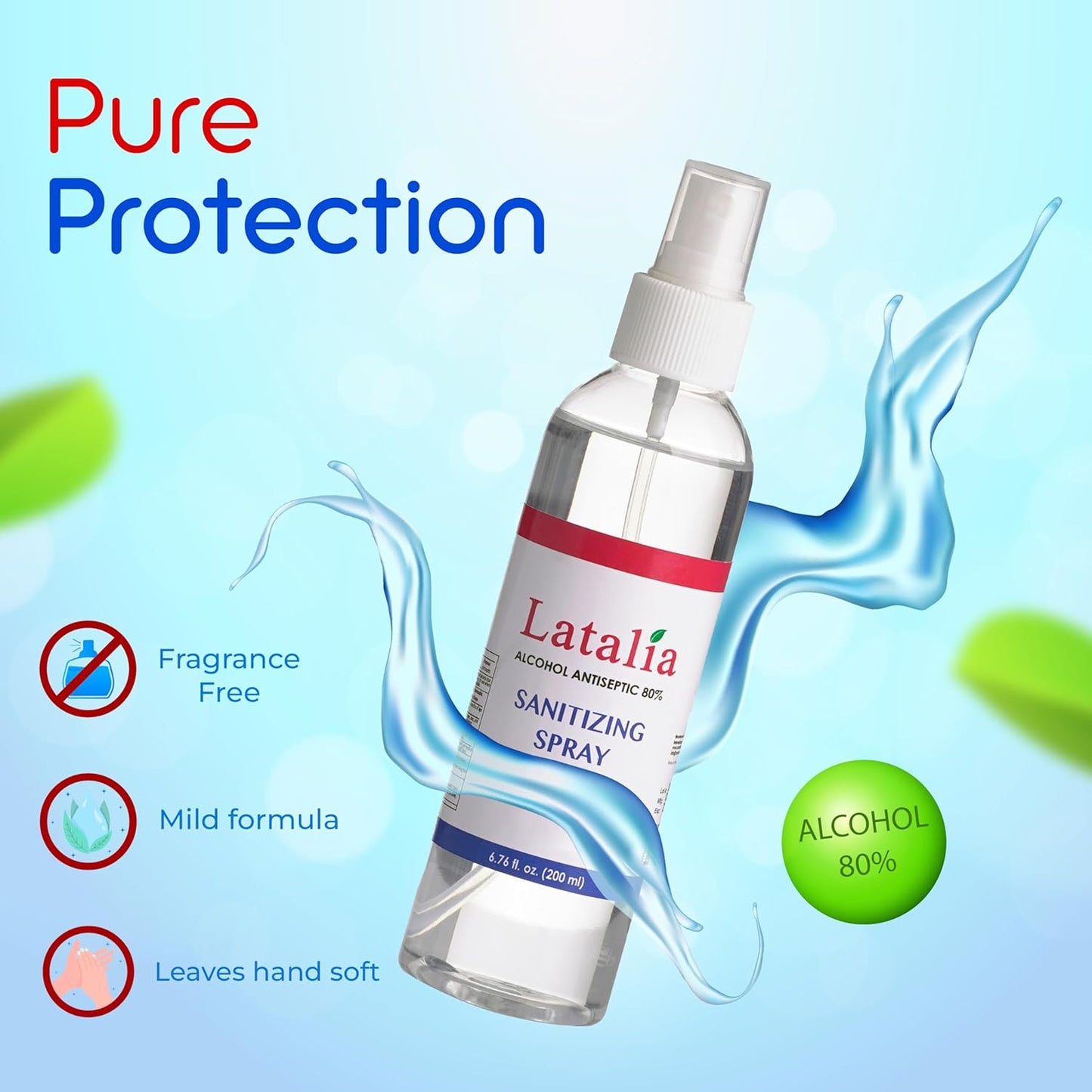 Hand Sanitizer Spray - Pack of 24 Unscented Spray Hand Sanitizer for Hands (6.67 Fl oz)