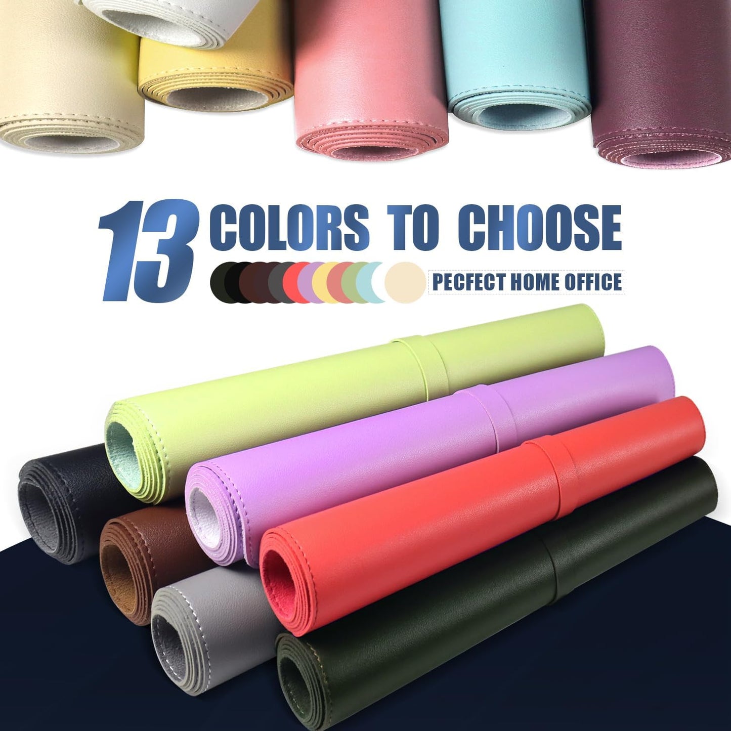 Desk Pad Protector, Leather & Suede Desk Mat, Non-Slip Desk Pad Mat, Large Mouse Pad, Waterproof Desk Blotter Mat, Desk Cover for Office, Home (Sweet Pink, 23.6" x 13.7")