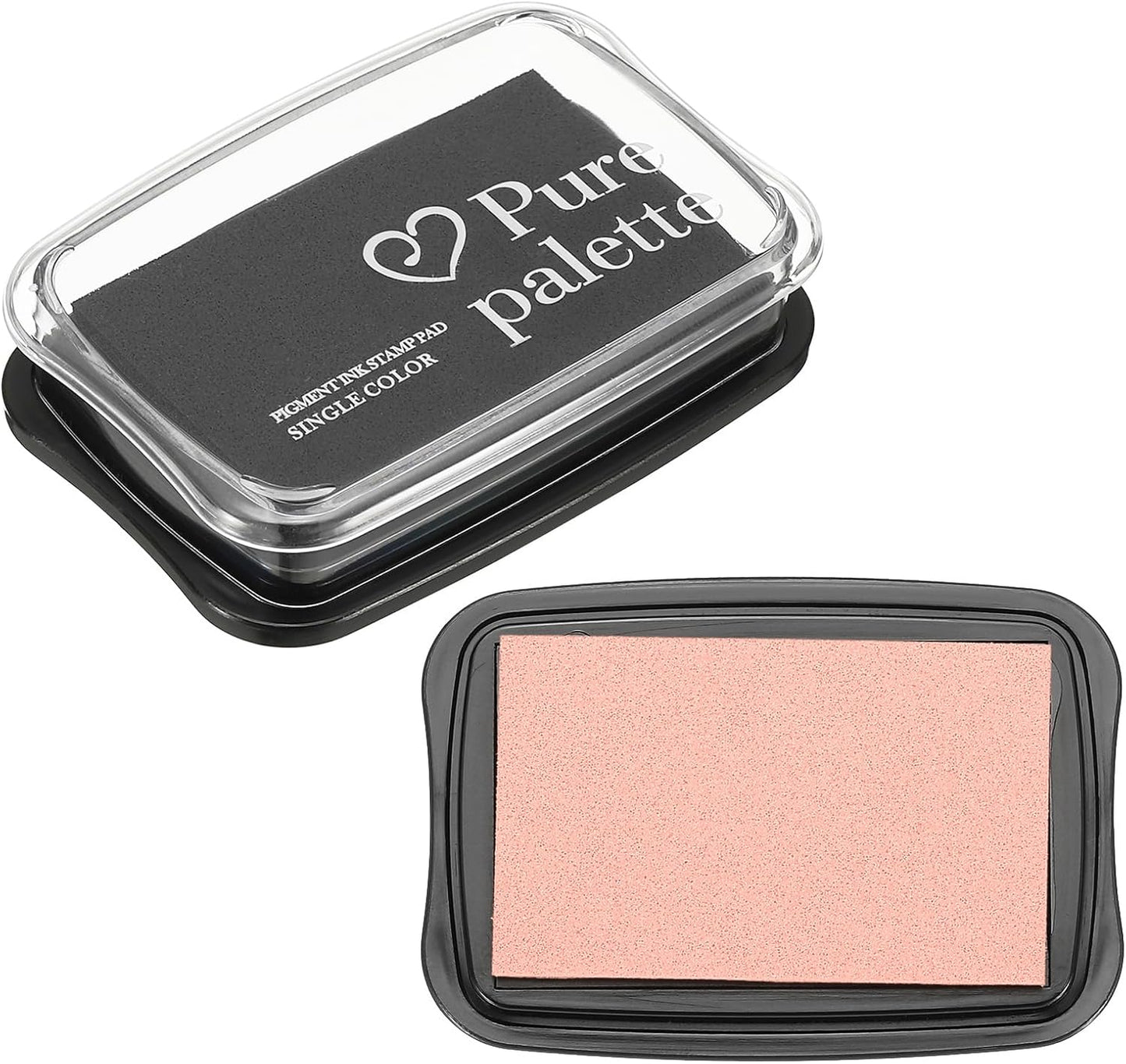 PATIKIL 3"x2" Large Stamp Pad, 2Pcs Washable Craft Ink Pad for Rubber Stamp Card Making Stamping Scrapbook Fingerprint Handprint, Pink/Black