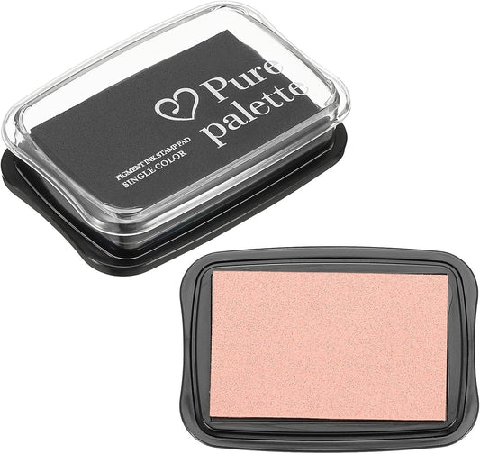 PATIKIL 3"x2" Large Stamp Pad, 2Pcs Washable Craft Ink Pad for Rubber Stamp Card Making Stamping Scrapbook Fingerprint Handprint, Pink/Black