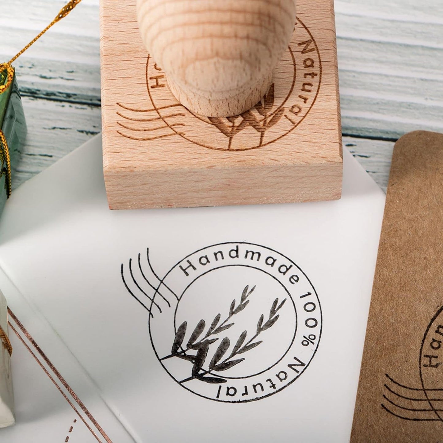 Custom Logo Text Stamp - Personalized Stamp Clearly Impressions on Various Surfaces Custom Stamp for Business Logo Branding or Crafting Needs