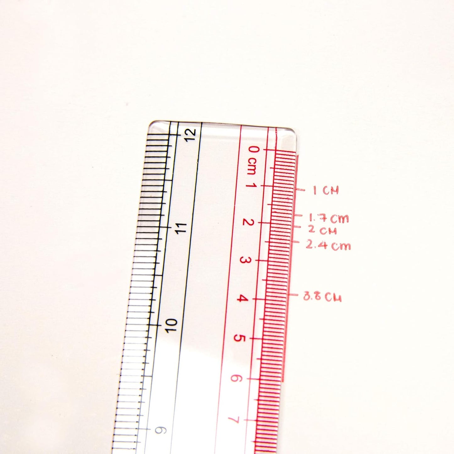 BAZIC Claro 12" (30cm) Transparent Plastic Ruler