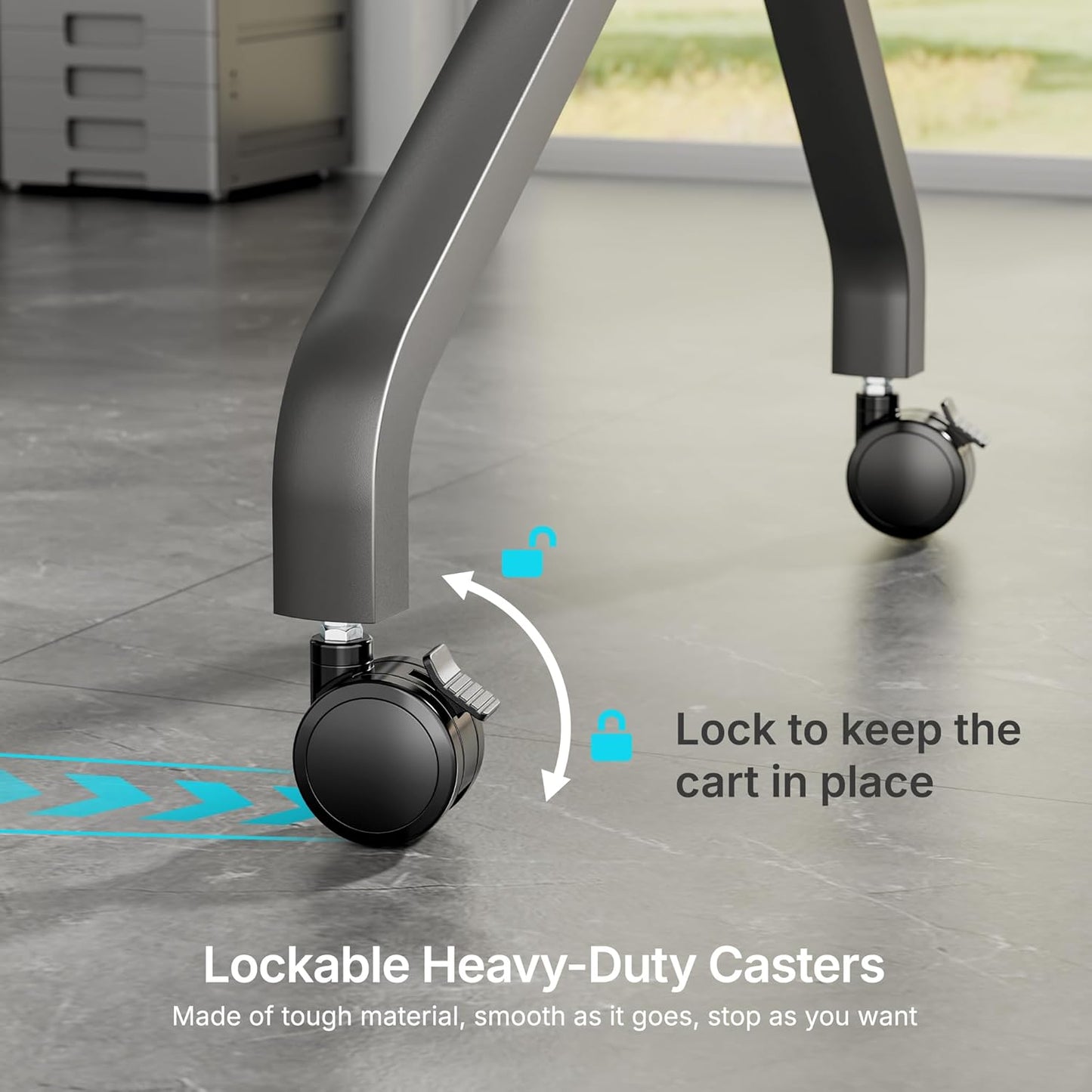 FortiLift Premium Manual Height Adjustable TV Cart for 55–90” Displays – Business-Class Rolling Stand with Crank Lift, VESA 900×600, 198 lbs Capacity, Storage Shelf, Lockable Wheels