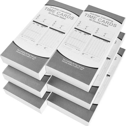 300 time Cards for HN4000, HN2000, HN2500, HN4500 time Clocks and More, Card Numbers 1-50, with pre-Punched Holes Employee time Cards (with Separate Box)