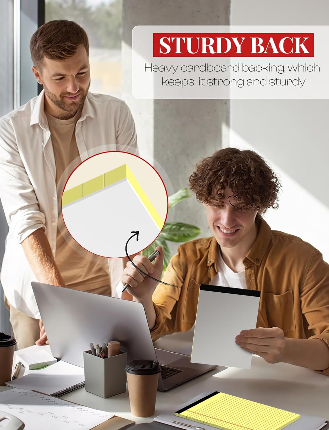 24 Pack Small Legal Pads 5x8 Yellow Note Pads 5x8 College Ruled Notepad Yellow Writing Pads 5x8 Small Pads of Paper Lined Paper Pads 80 GSM Paper Tablets 5x8" Lined Notepads With 30 Sheets Per Pad