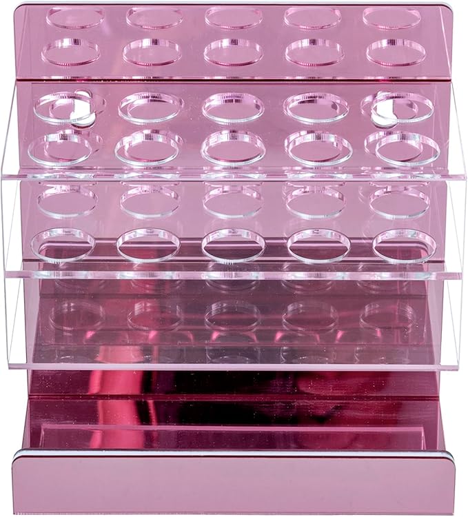 MyGift Dry Erase Marker Holder 10 Slots Whiteboard Marker Holder For Wall Dry Erase Eraser Holder Wall Mount Rose Pink