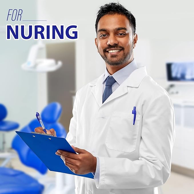 Fainne 200 Pack Retractable Ballpoint Pen 1.0 mm Medium Point Refillable Smooth Click Writing Pens With Grip for Work Journal Writing Office School Supplies(Blue Ink)