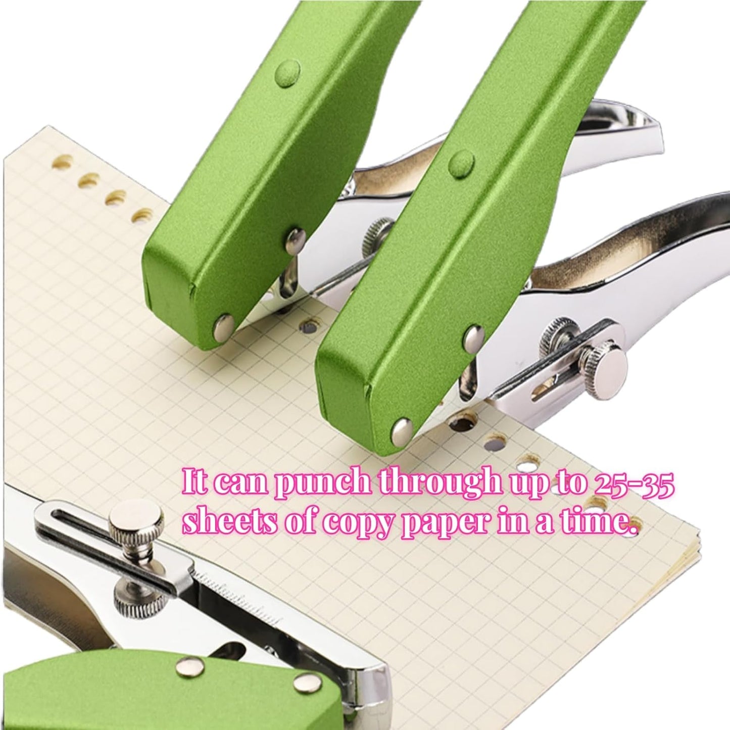 Hole Punch, Heavy Duty Hole Puncher Single Hole Punch Handheld Paper Punch Hole Puncher Single Small Hole Punch One Hole Punch for Paper Crafts Cards Tags Scrapbook- 5/16 inch-8mm