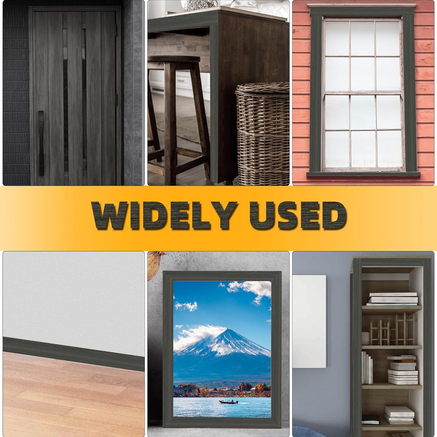 GSCIT Club Dark Walnut Wallpaper, 2.4 inch X 15ft Self Adhesive Wood Grain Repair Tape Dark Walnut Repair Patch for Tables, Chairs, Baseboards, Doors, Windows, Floors, Handicraft DIY.