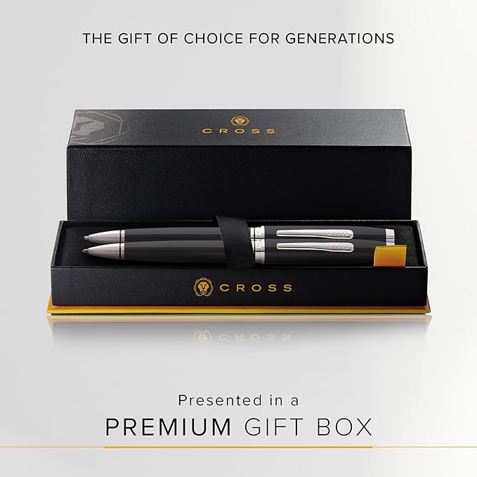 Cross Coventry Black Lacquer Pen and Pencil Gift Set