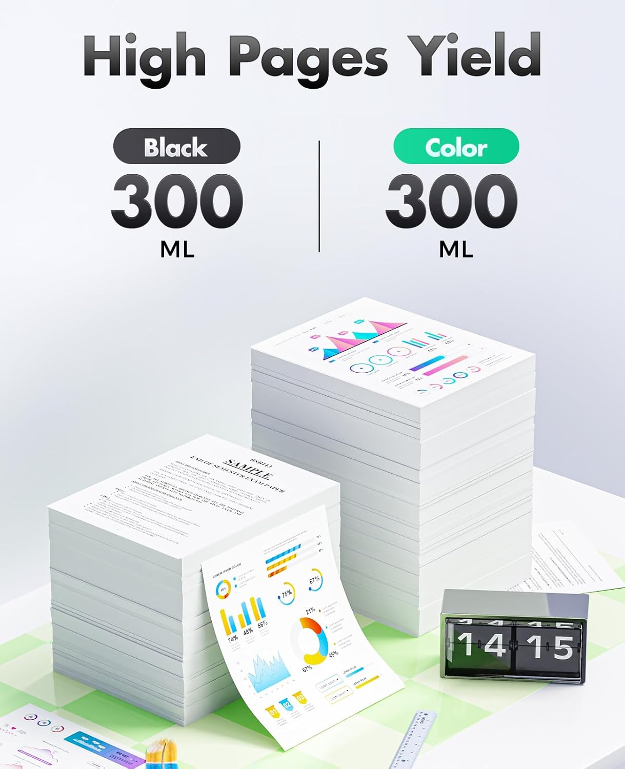 728 Ink Cartridges set 4-Pack High Yield Replacement for HP 728 Ink F9J68A F9K17A F9K16A F9K15A Compatible with HP DesignJet T830 MFP T730 Large Format Plotter Printers Matte Black Cyan Magenta Yellow