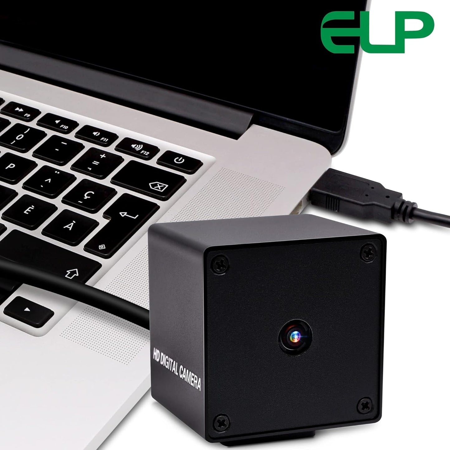 ELP 16MP Autofocus USB Camera with Metal Case - Mini UVC USB2.0 4K Webcam with 68 No Distortion Lens IMX298 Sensor for PC & Home Surveillance