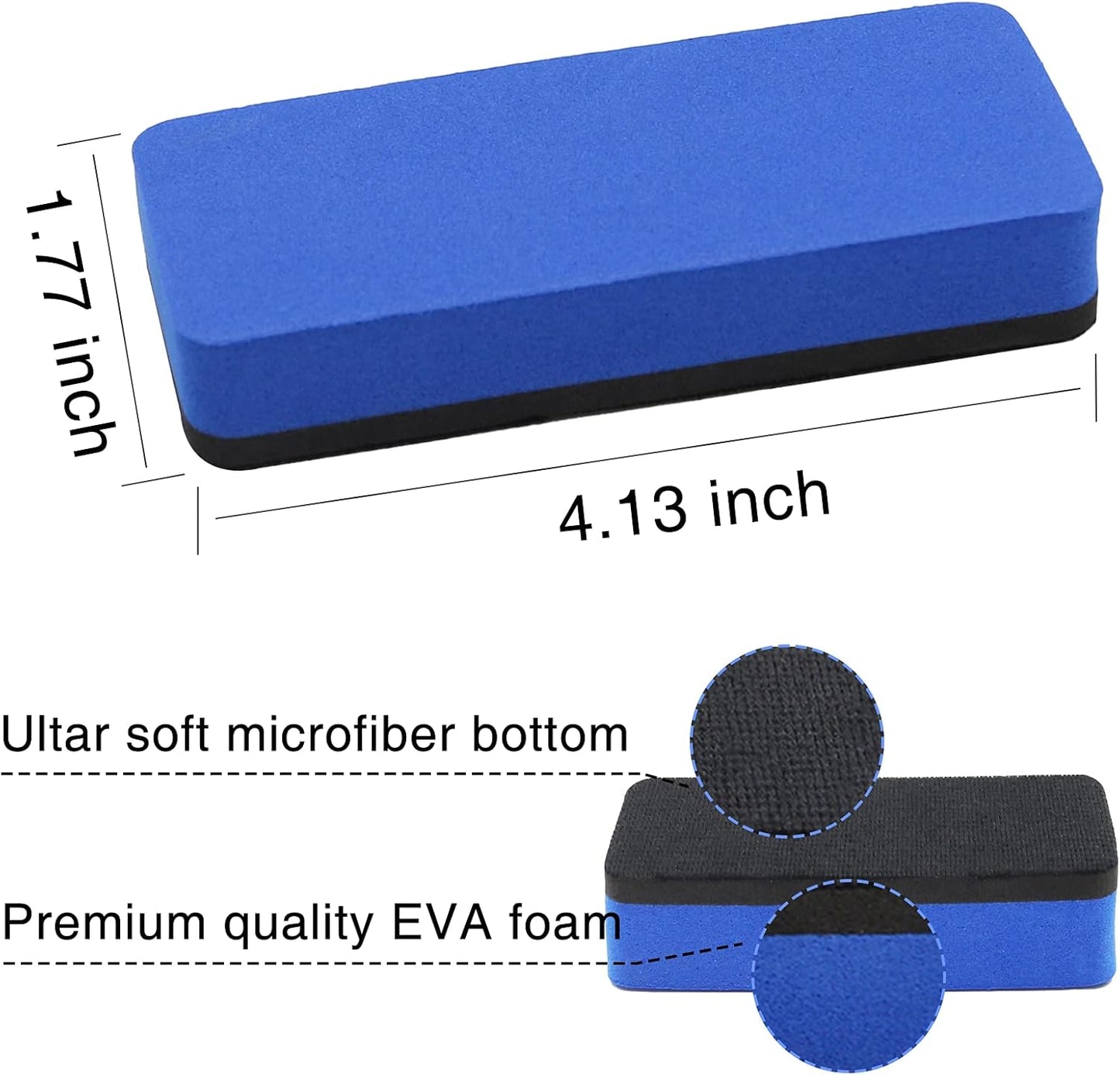 OWLKELA Magnetic Dry Erase Erasers, Assorted, White Board Erasers, 4 Pack, Dry Erase Board Erasers, Magnetic Whiteboard Eraser