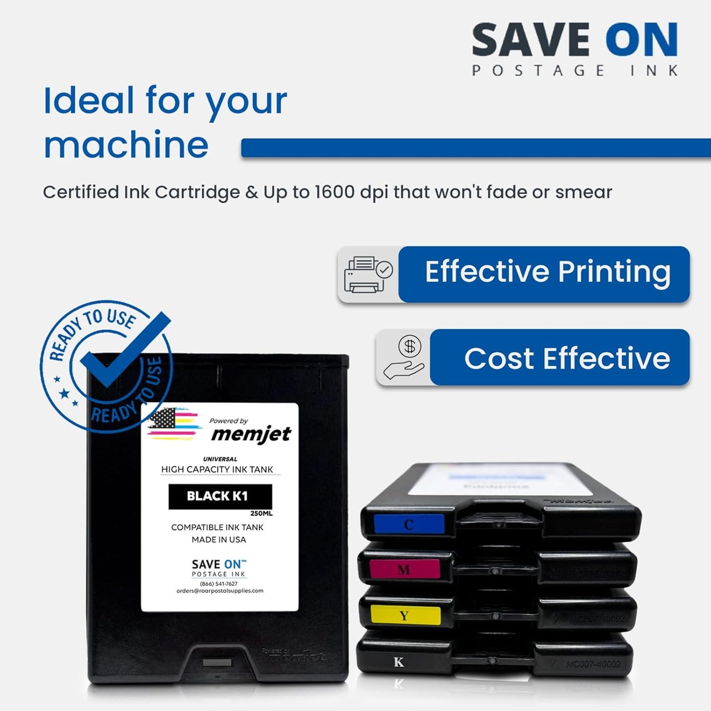 Save On Postage Ink CJ-22 Memjet Ink Compatible High Capacity Yellow Ink Tank (250ml) for Formax ColorMax7 and ColorMax8