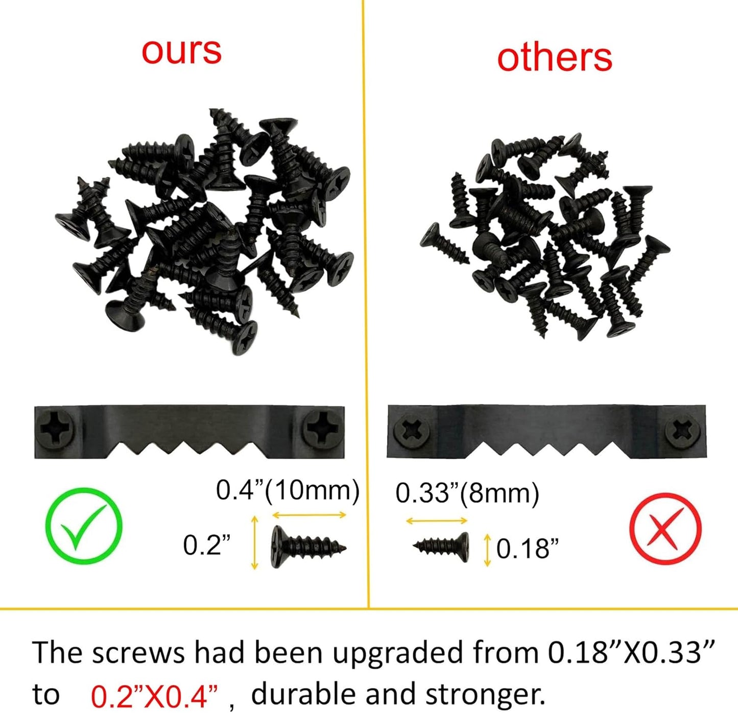 100 Pack Small Sawtooth Picture Hangers Steel Picture Hangers Picture Frames Hangers with Screws Picture Hang Solutions, for Hanging Clock Paintings Artwork Picture Frame Hook Photos (Black)