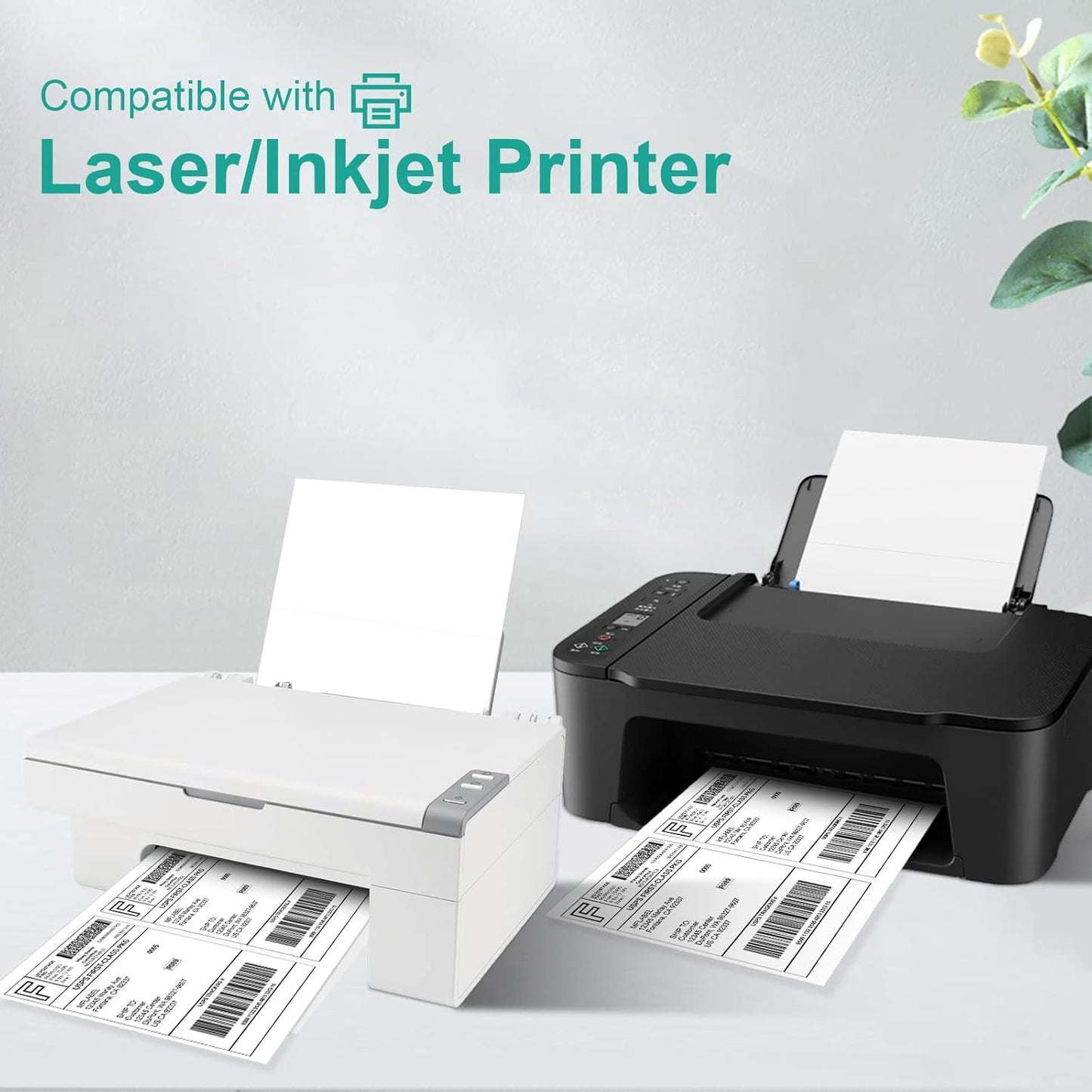 MFLABEL Half Sheet Label Laser/Ink Jet Shipping Label 8.5 x 11 Inches Packaging Labels, Address Labels for Laser & Inkjet Printers, 800 Count(400 Sheets)