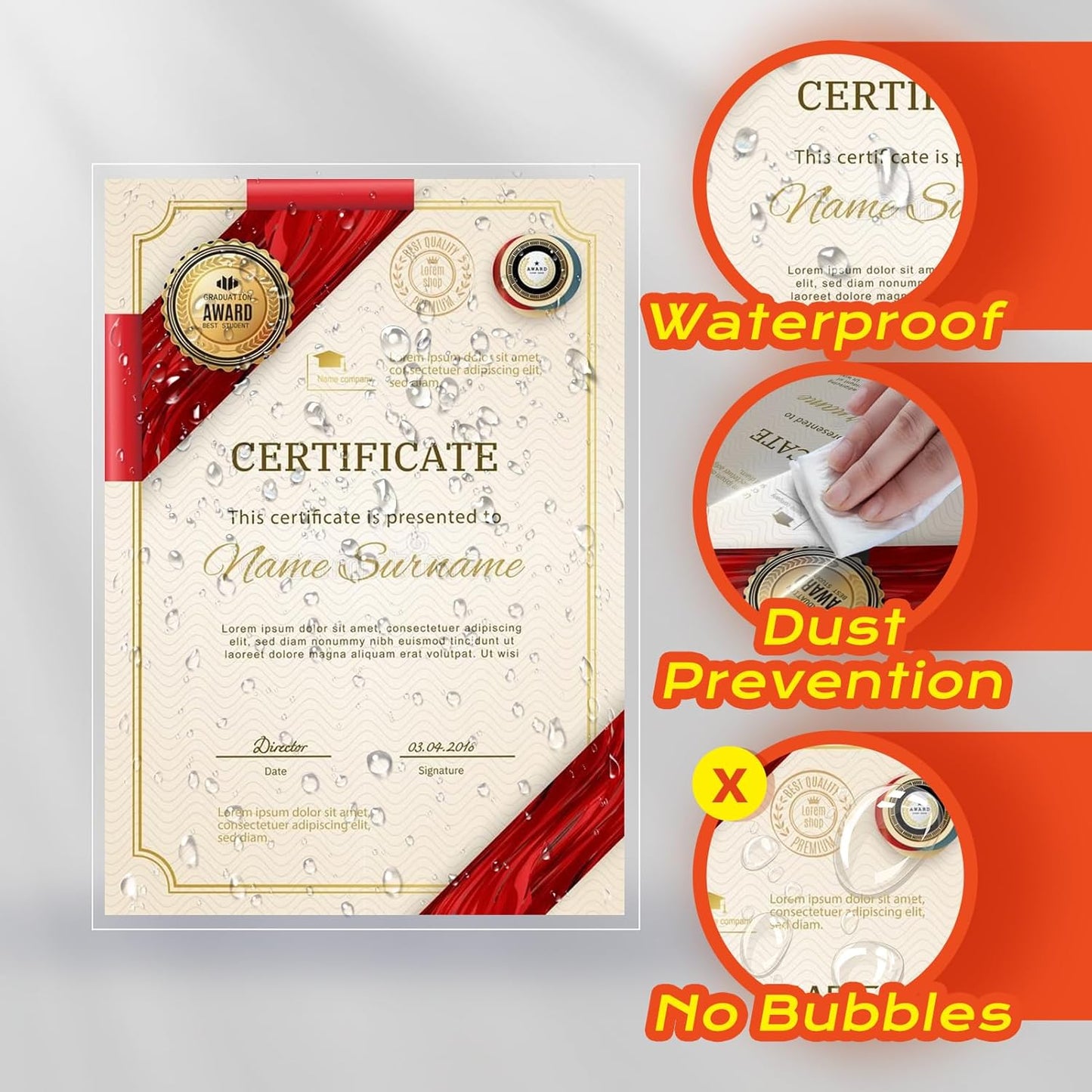 Self Adhesive Laminating Sheets,4Mil 8.5x11inches,Bulk Package 100Sheets Self Sealing Laminating Sheets, Self Adhesive Contact Paper,Clear Laminate Sheets for Stickers,No Machine Needed