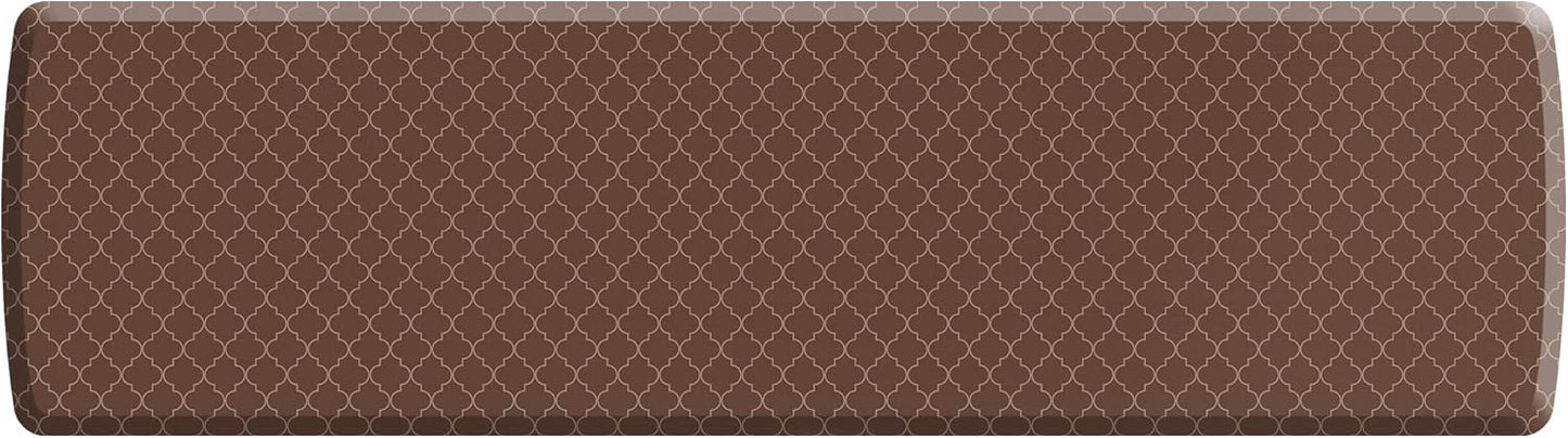 NewLife by GelPro Anti-Fatigue Designer Comfort Kitchen Floor Mat, 30x108" , Trellis Walnut Stain Resistant Surface with 3/4” Thick Ergo-foam Core for Health and Wellness