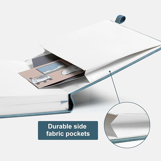 CAGIE Lined Journal Notebook, 320 Pages College Ruled Notebook, 100 Gsm Paper Thick Journal, A5 Hardcover Leather Journals for Writing Women Men, 5.7x8.3 In, Blue