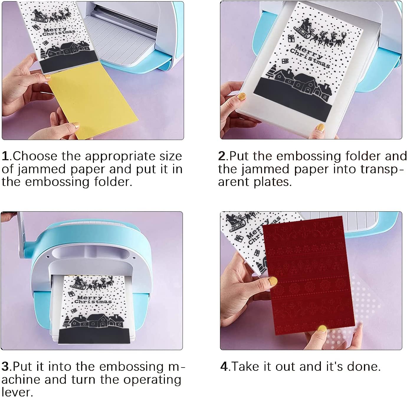 Christmas Plastic Embossing Folders Christmas Snowflake Leaves Deer Stencil for Scrapbooking Card Making,Template DIY Craft Paper Card Background Embossing Folder for Photo Album Decoration