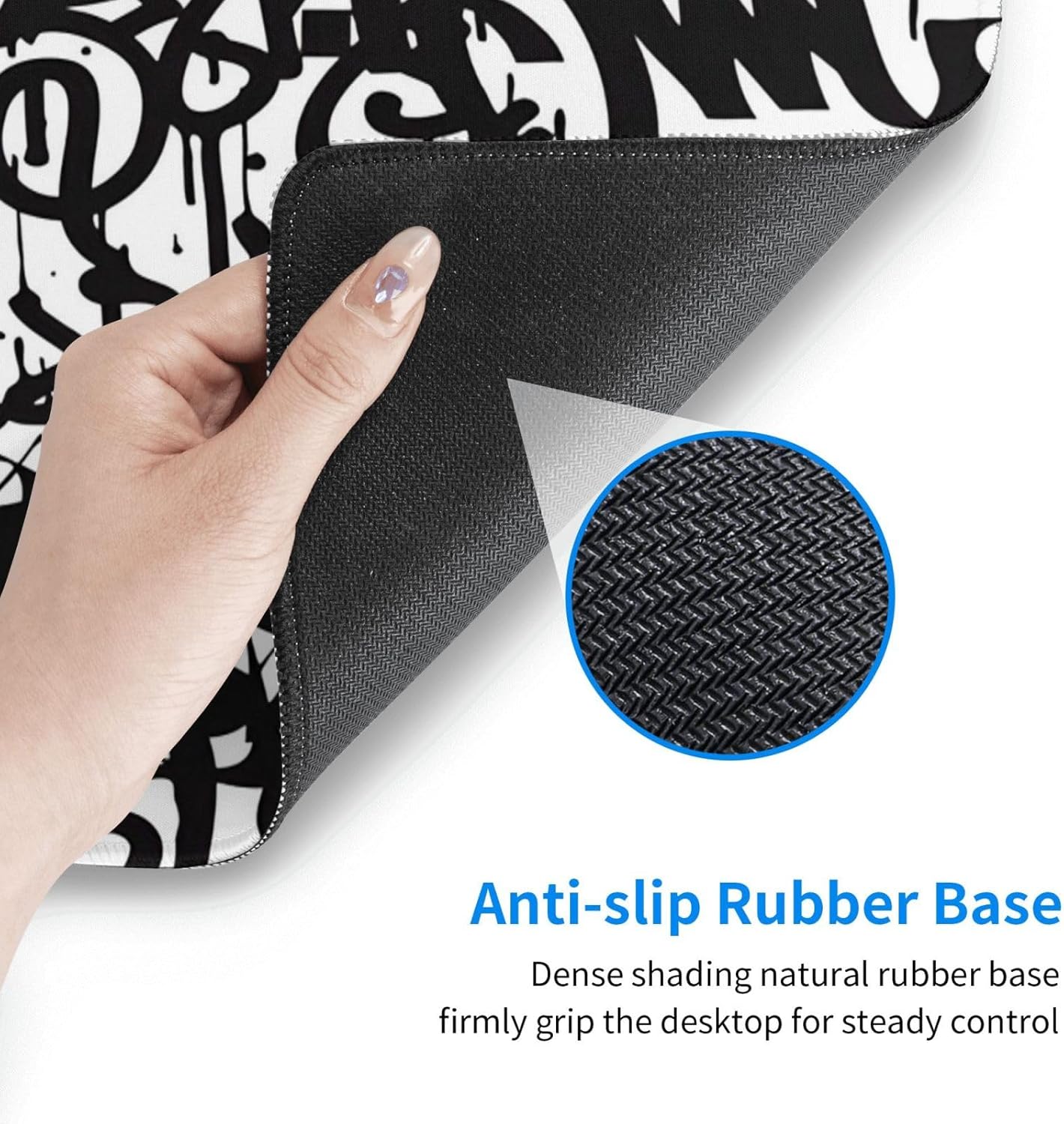 Graffiti Mouse Pad, Large Big Gaming Mouse Pad Desk Pad, Mousepad with Non-Slip Rubber Base, Extended XXL Mouse Mat for Computer Laptop Office Accessories