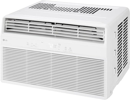 LG 6,000 BTU Window Air Conditioner, Cools 250 Sq.Ft. (10' x 25' Room Size), Quiet Operation, Electronic Control with Remote, 2 Cooling & Fan Speeds, 2-Way Air Deflection, Auto Restart, 115V