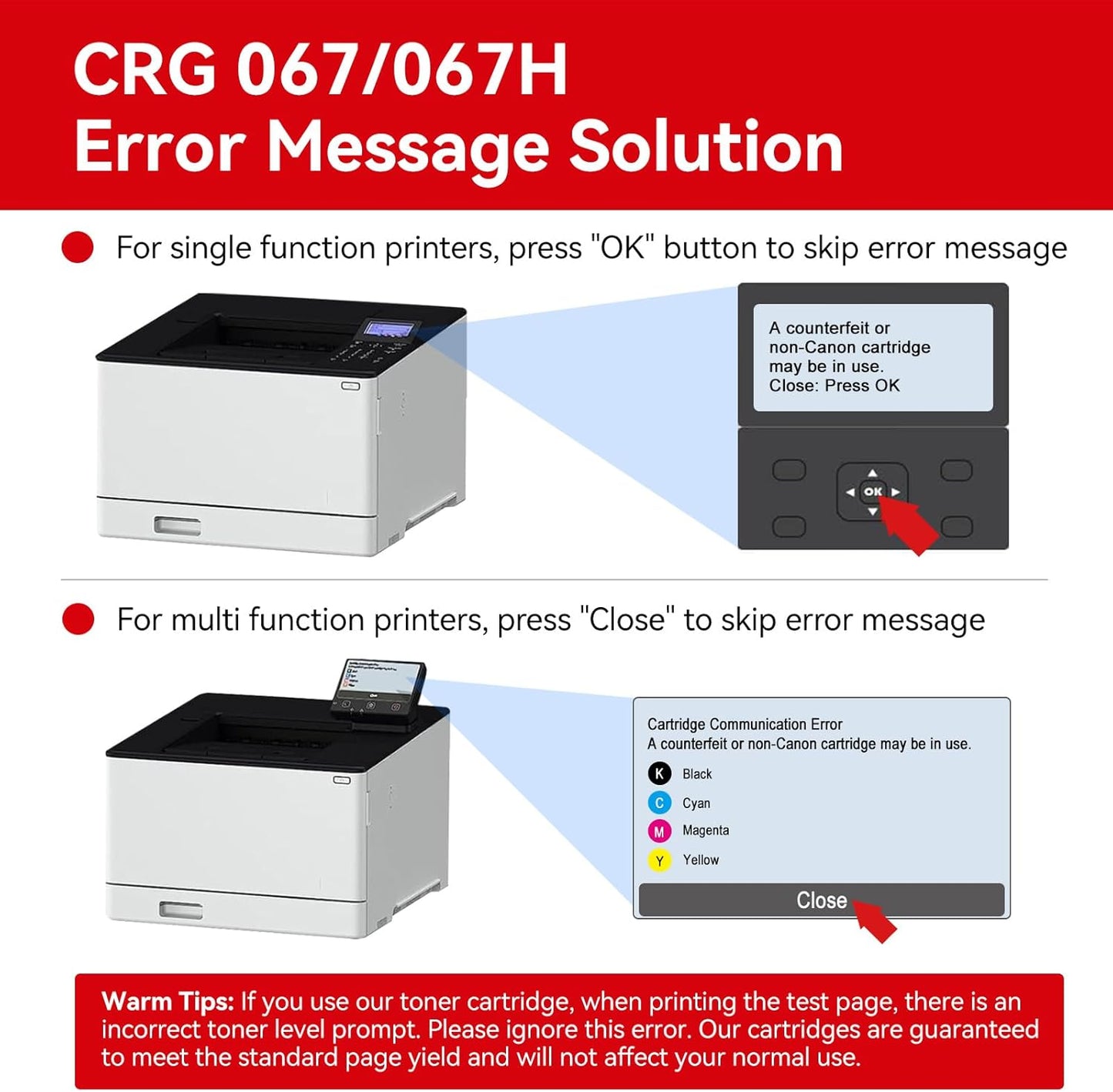MYTONER 067 067H Toner Cartridge Set Compatible Replacement for Canon 067 067H Toner for Color imageCLASS LBP632Cdw MF656Cdw MF654Cdw MF653Cdw LBP633Cdw Printer 4 Pack 067 High Yield Ink
